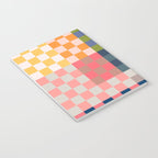 Checkerboard Checkered Checked Check Chessboard Pattern in Polychrome Multicolor Colors Notebook Gallery Image 3