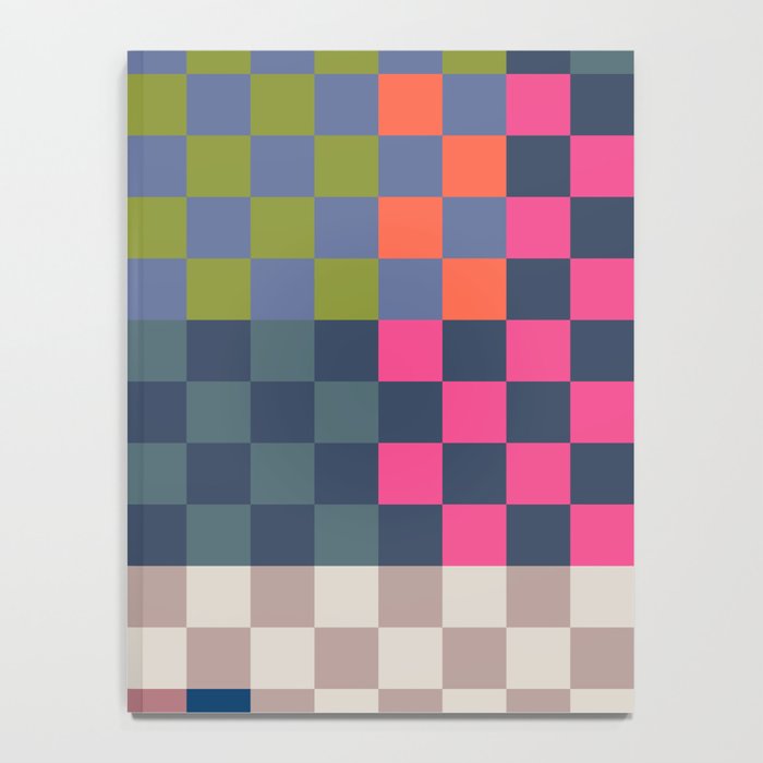 Checkerboard Checkered Checked Check Chessboard Pattern in Polychrome Multicolor Colors Notebook Gallery Image 4