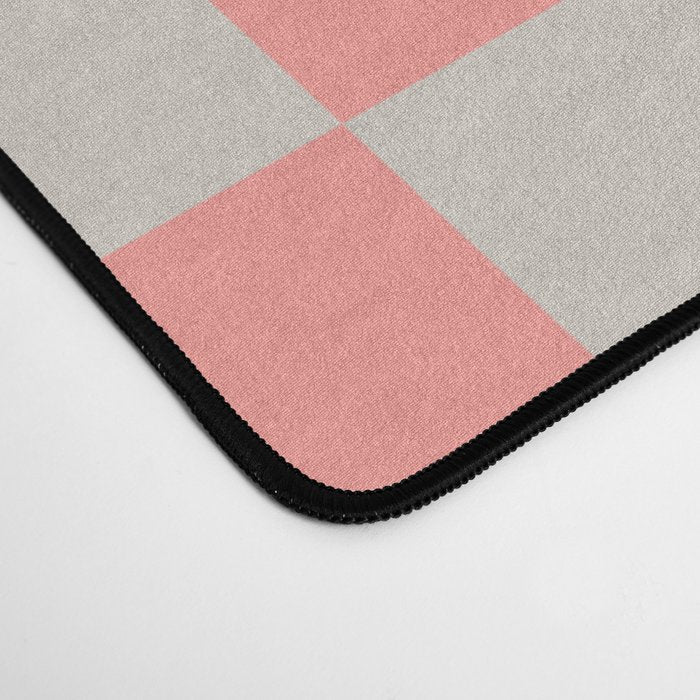 Checkerboard Checkered Checked Check Chessboard Pattern in Polychrome Multicolor Colors Desk Mat Gallery Image 4