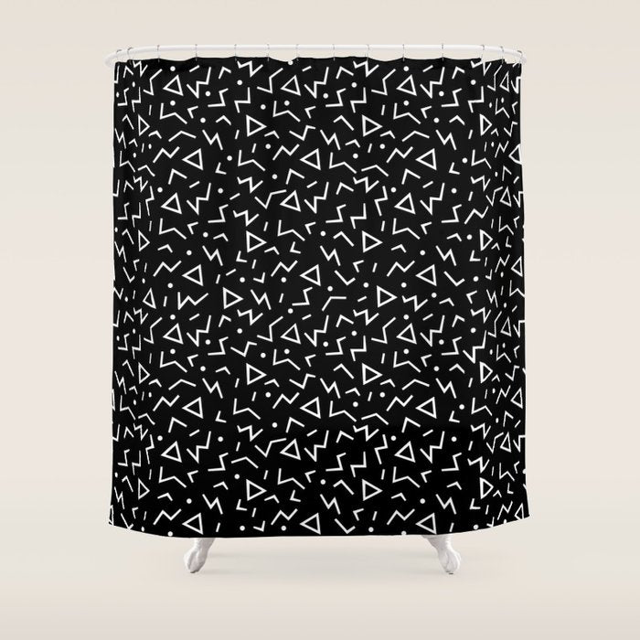 Memphis Pattern 11 - 80s Retro Shower Curtain Gallery Image 1