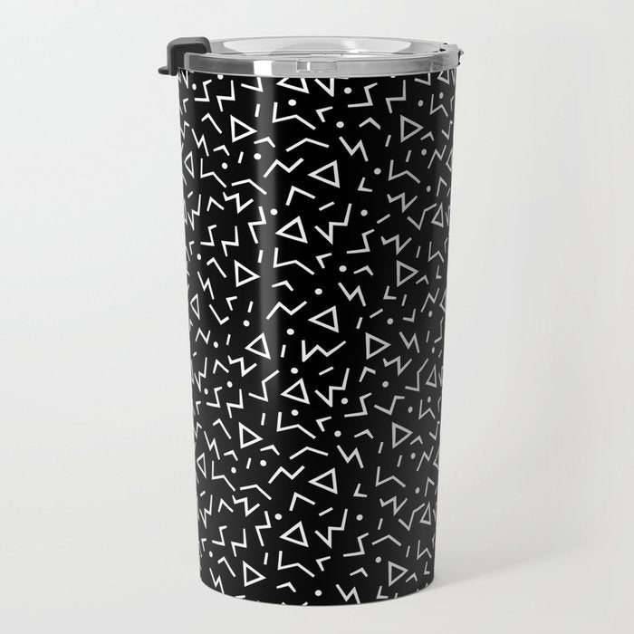 Memphis Pattern 11 - 80s Retro Travel Mug Gallery Image 3