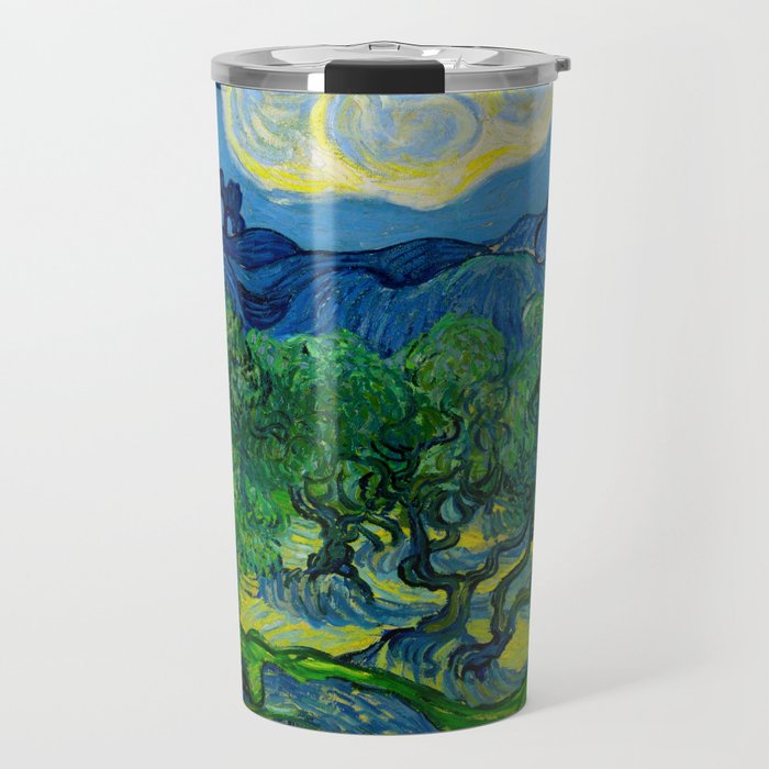 Olive Trees by Vincent Van Gogh Oil Painting Travel Mug Gallery Image 1