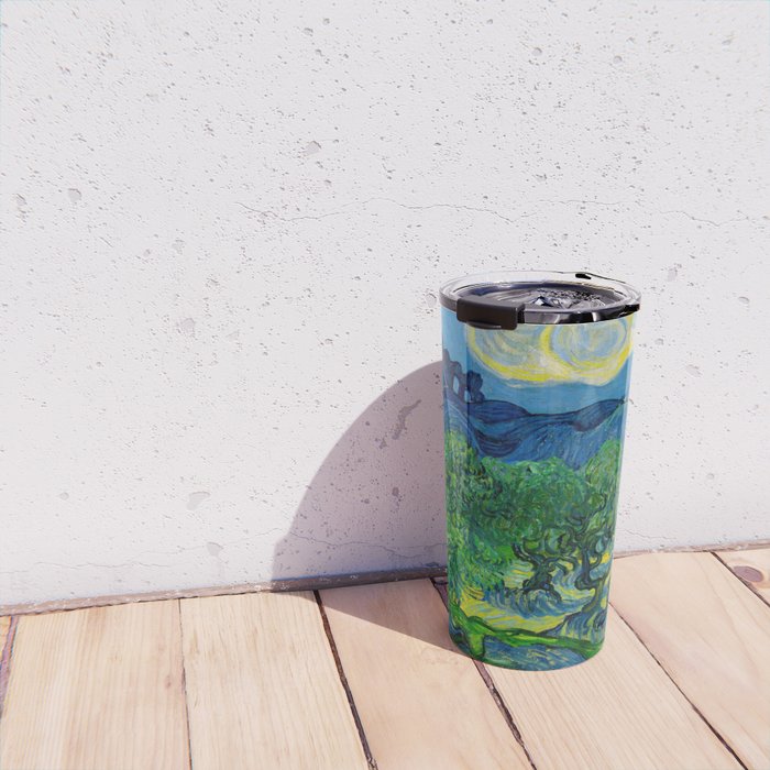 Olive Trees by Vincent Van Gogh Oil Painting Travel Mug Gallery Image 4