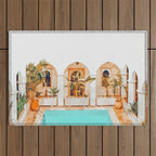 Turkish Holiday #painting #travel Outdoor Rug Gallery Image 1