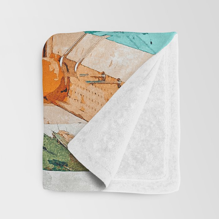 Turkish Holiday #painting #travel Throw Blanket Gallery Image 3