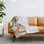 Turkish Holiday #painting #travel Throw Blanket Gallery Image 1