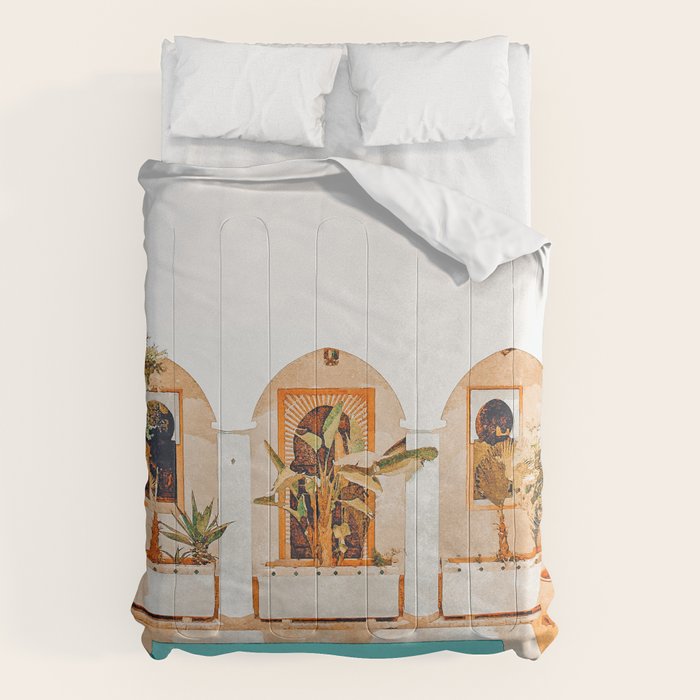 Turkish Holiday #painting #travel Comforter Gallery Image 1