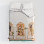 Turkish Holiday #painting #travel Duvet Cover Gallery Image 6