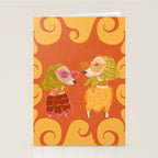 Retro Fashion Dogs with Sunglasses - Yellow Stationery Card Gallery Image 2