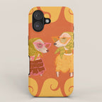 Retro Fashion Dogs with Sunglasses - Yellow iPhone Case Gallery Image 1