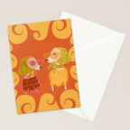 Retro Fashion Dogs with Sunglasses - Yellow Stationery Card Gallery Image 2