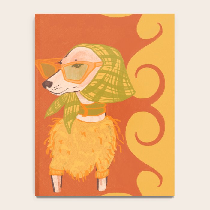 Retro Fashion Dogs with Sunglasses - Yellow Notebook Gallery Image 4
