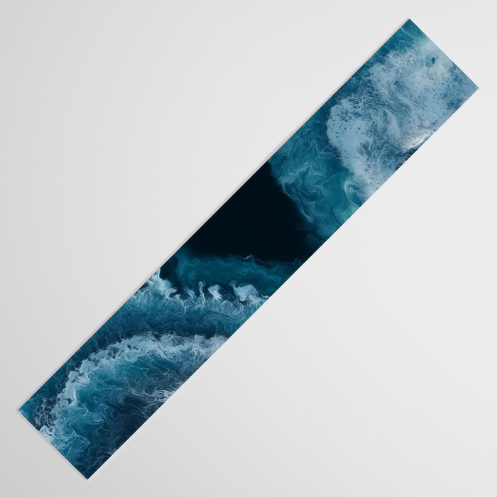 Aerial Ocean Waves - Coastal Wall Art Photography Table Runner Gallery Image 3