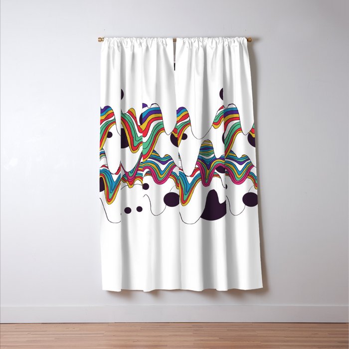 Psychedelic Planet Window Curtain Gallery Image 3