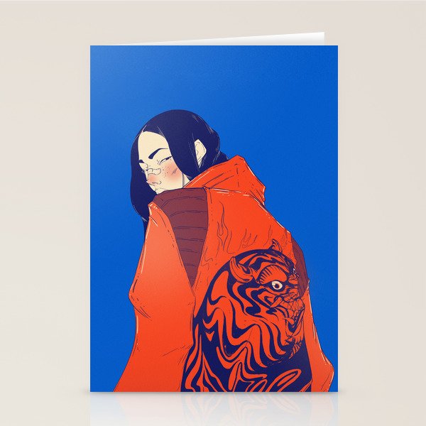 Tiger jacket Stationery Card Gallery Image 2
