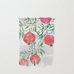 red pomegranate watercolor Wall Hanging Gallery Image 1