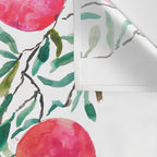 red pomegranate watercolor Wall Tapestry Gallery Image 3