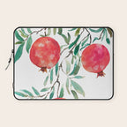 red pomegranate watercolor Laptop Sleeve Gallery Image 1