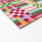  Woven Checks and Stripes - Festive Multi Welcome Mat Gallery Image 2