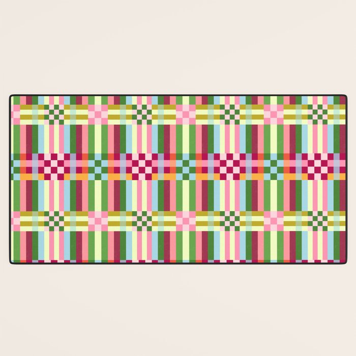  Woven Checks and Stripes - Festive Multi Desk Mat Gallery Image 3