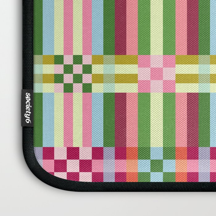  Woven Checks and Stripes - Festive Multi Laptop Sleeve Gallery Image 3