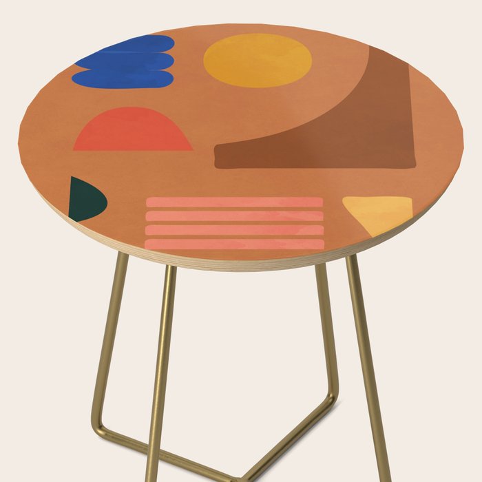 Colorful Modern Abstract Shapes 2 Side Table Gallery Image 2
