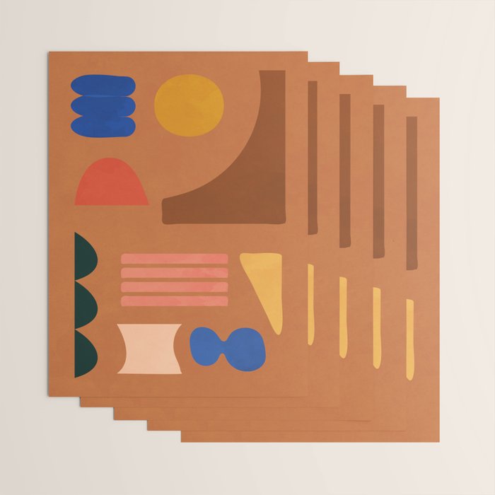 Colorful Modern Abstract Shapes 2 Wrapping Paper Gallery Image 3