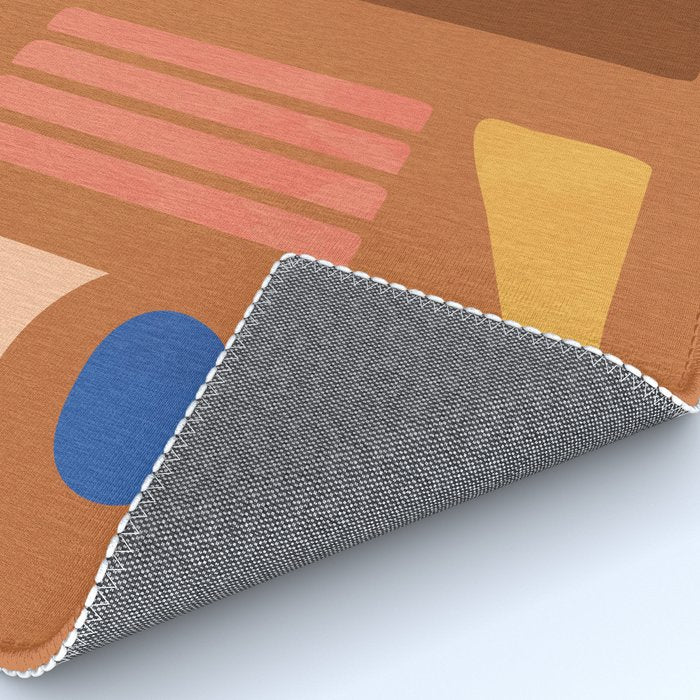 Colorful Modern Abstract Shapes 2 Rug Gallery Image 4