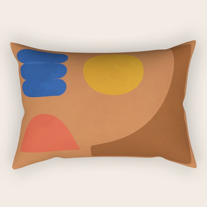 Colorful Modern Abstract Shapes 2 Rectangular Pillow Gallery Image 2