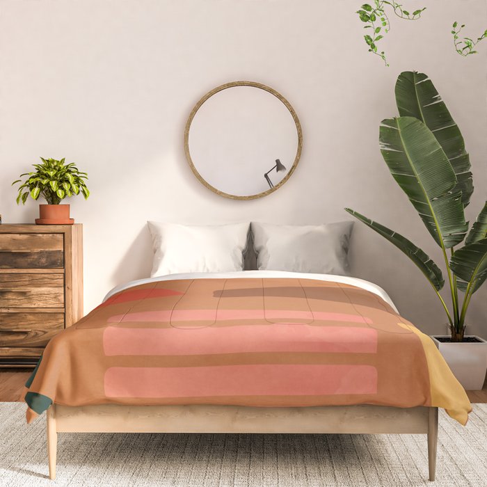 Colorful Modern Abstract Shapes 2 Comforter Gallery Image 3