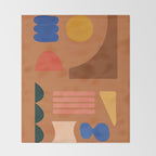 Colorful Modern Abstract Shapes 2 Throw Blanket Gallery Image 2