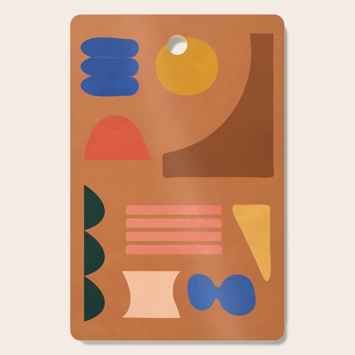 Colorful Modern Abstract Shapes 2 Cutting Board Gallery Image 1