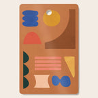 Colorful Modern Abstract Shapes 2 Cutting Board Gallery Image 1