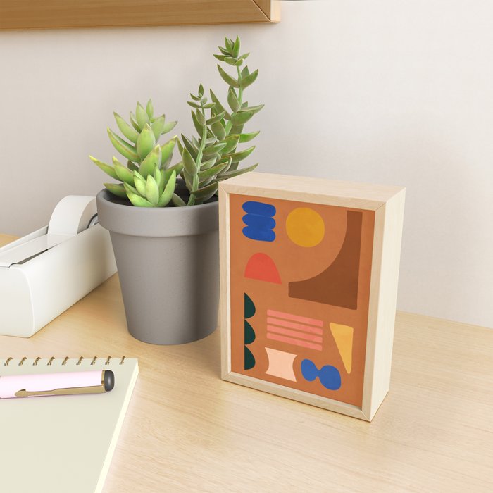 Colorful Modern Abstract Shapes 2 Mini Art Print Gallery Image 2