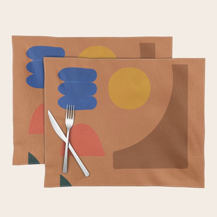 Colorful Modern Abstract Shapes 2 Placemat Gallery Image 1