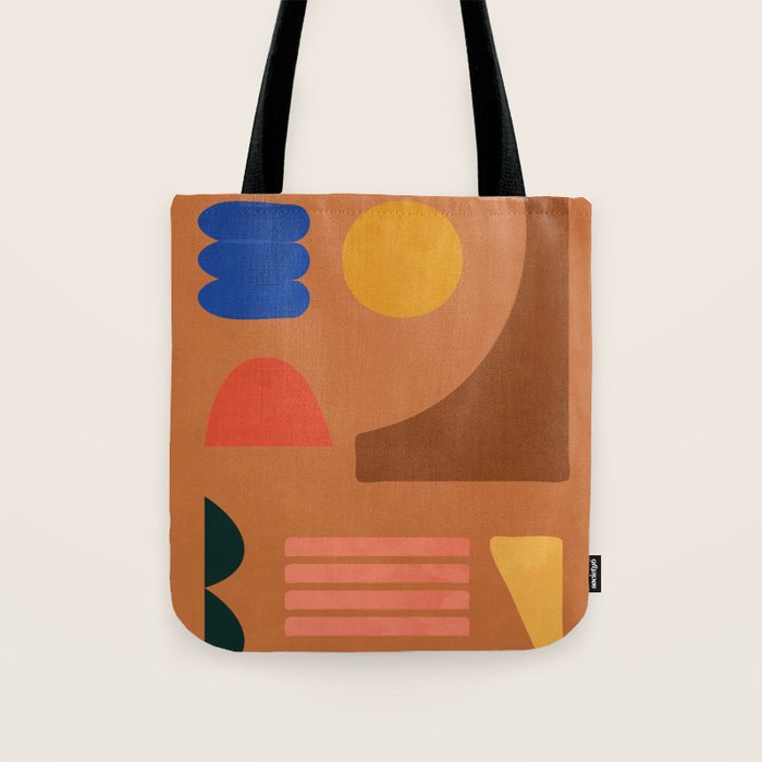 Colorful Modern Abstract Shapes 2 Tote Bag Gallery Image 1