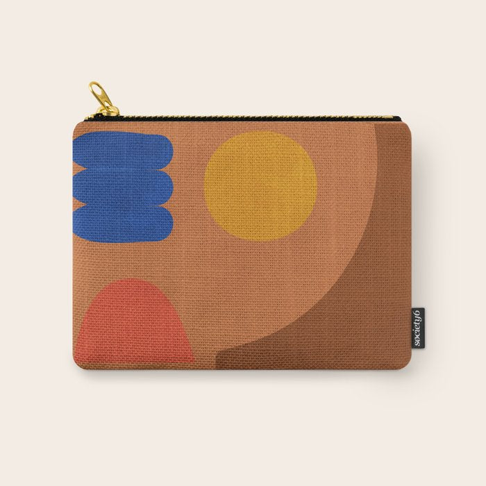 Colorful Modern Abstract Shapes 2 Carry All Pouch Gallery Image 1