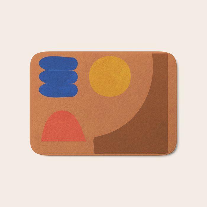 Colorful Modern Abstract Shapes 2 Bath Mat Gallery Image 1