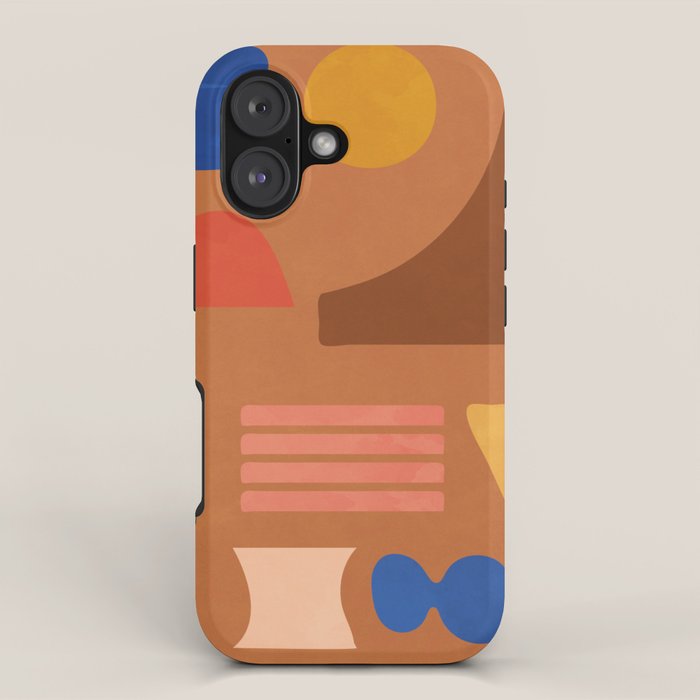 Colorful Modern Abstract Shapes 2 iPhone Case Gallery Image 1