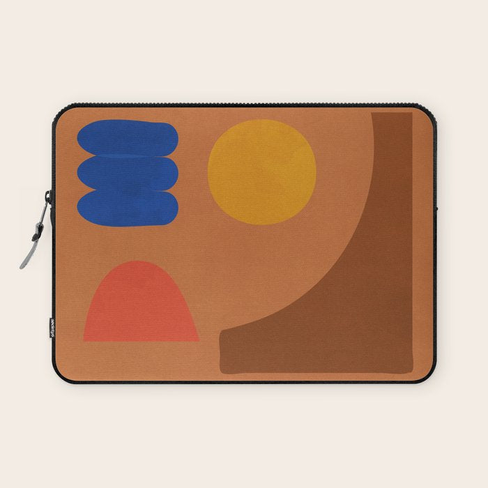 Colorful Modern Abstract Shapes 2 Laptop Sleeve Gallery Image 1