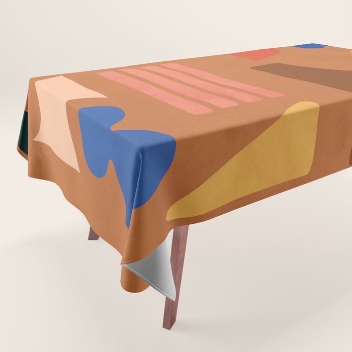 Colorful Modern Abstract Shapes 2 Tablecloth Gallery Image 1
