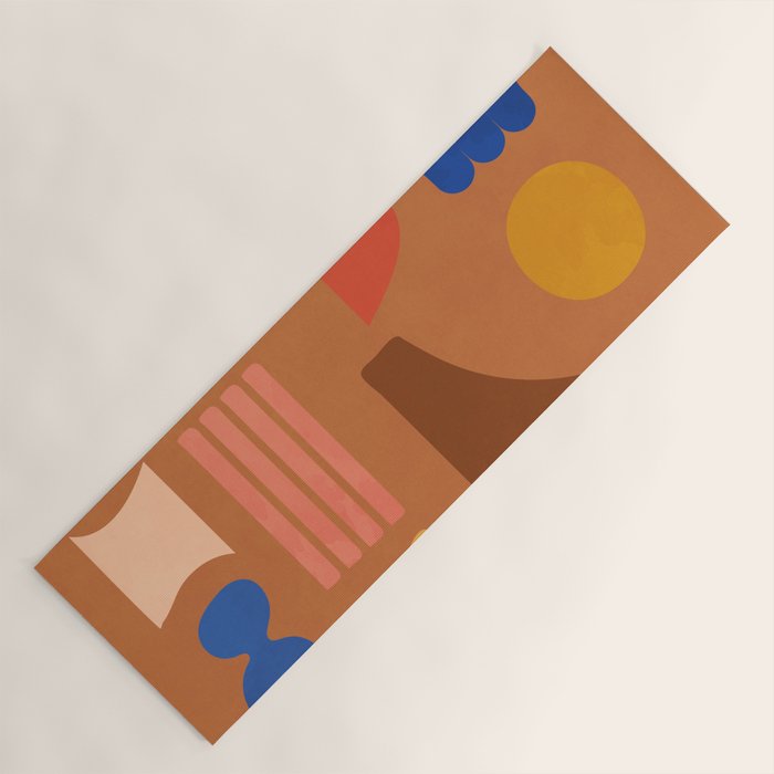 Colorful Modern Abstract Shapes 2 Yoga Mat Gallery Image 1