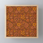 Groovy Sunflower Print in Brown Mini Art Print Gallery Image 1
