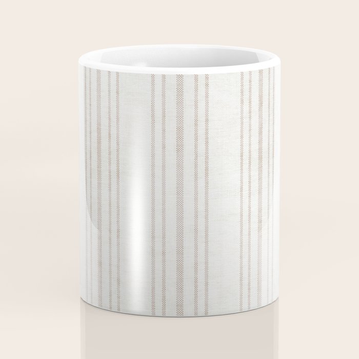 AEGEAN MULTI SIMPLE TICKING STRIPE JUTE Coffee Mug Gallery Image 4