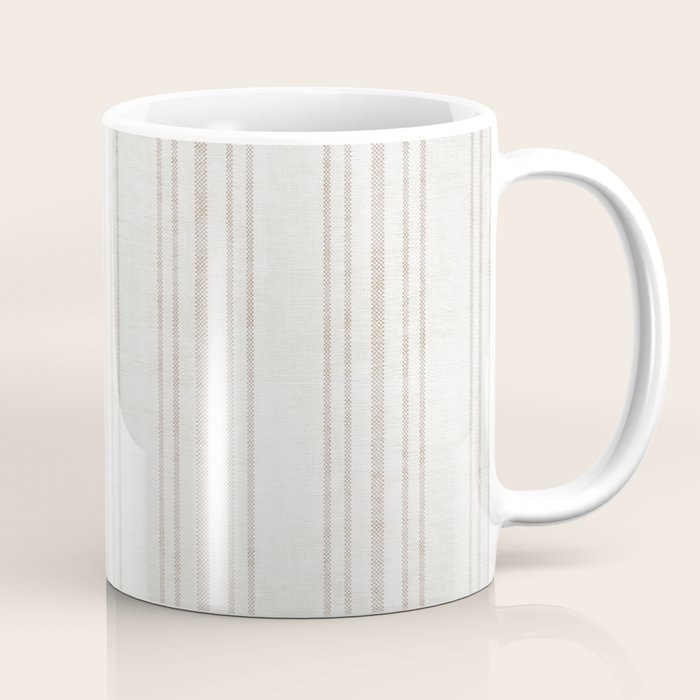 AEGEAN MULTI SIMPLE TICKING STRIPE JUTE Coffee Mug Gallery Image 1