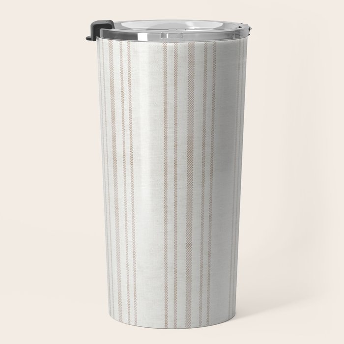 AEGEAN MULTI SIMPLE TICKING STRIPE JUTE Travel Mug Gallery Image 3
