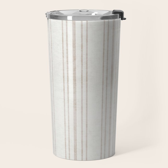 AEGEAN MULTI SIMPLE TICKING STRIPE JUTE Travel Mug Gallery Image 2