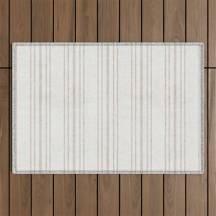 AEGEAN MULTI SIMPLE TICKING STRIPE JUTE Outdoor Rug Gallery Image 1