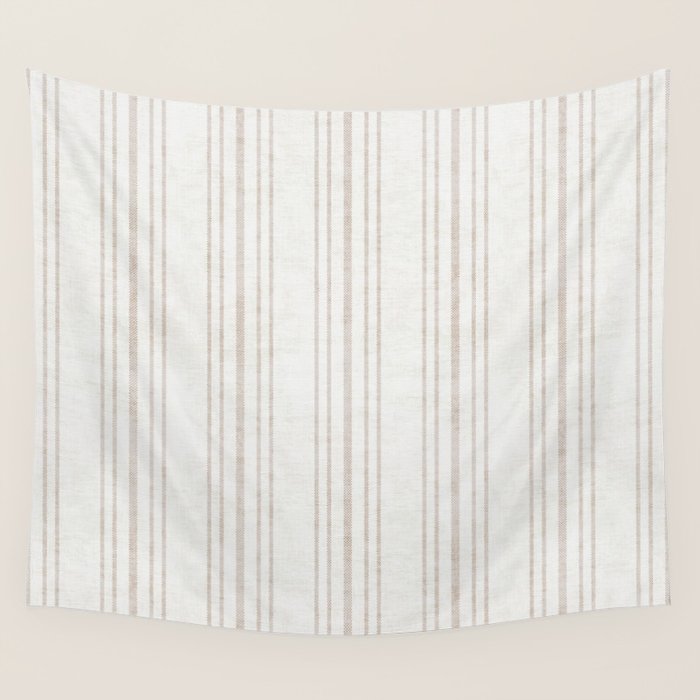 AEGEAN MULTI SIMPLE TICKING STRIPE JUTE Wall Tapestry Gallery Image 4