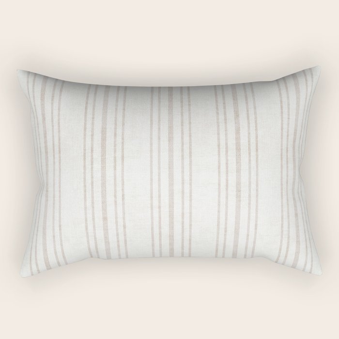 AEGEAN MULTI SIMPLE TICKING STRIPE JUTE Rectangular Pillow Gallery Image 1